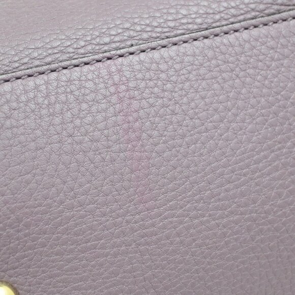 GUCCI Logos Bamboo Shopper 2Way Hand Shoulder Bag Purple Gold Italy 76FB780 - Picture 9 of 14